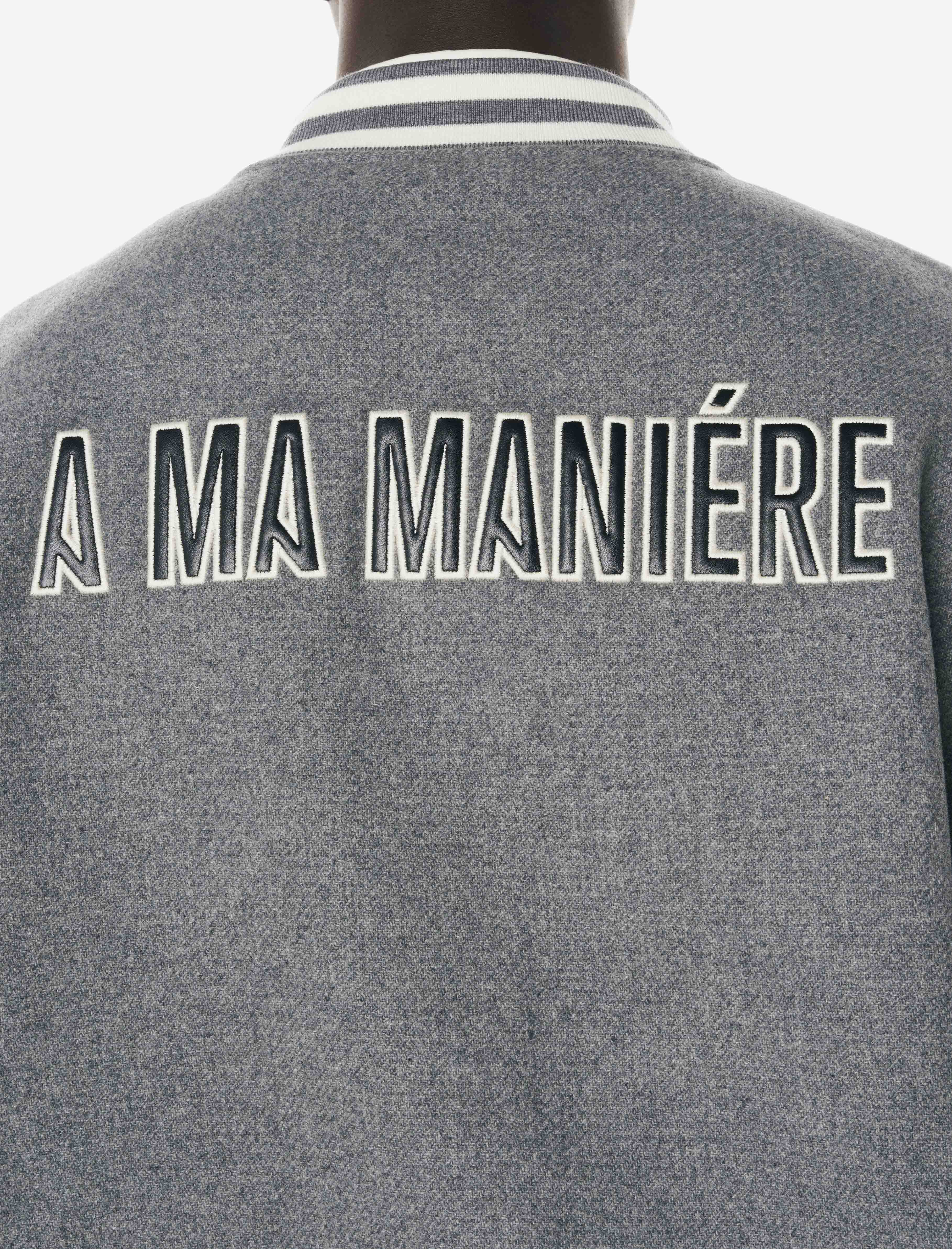 A MA MANIÉRE LEGACY GREY VARSITY JACKET - Image 4