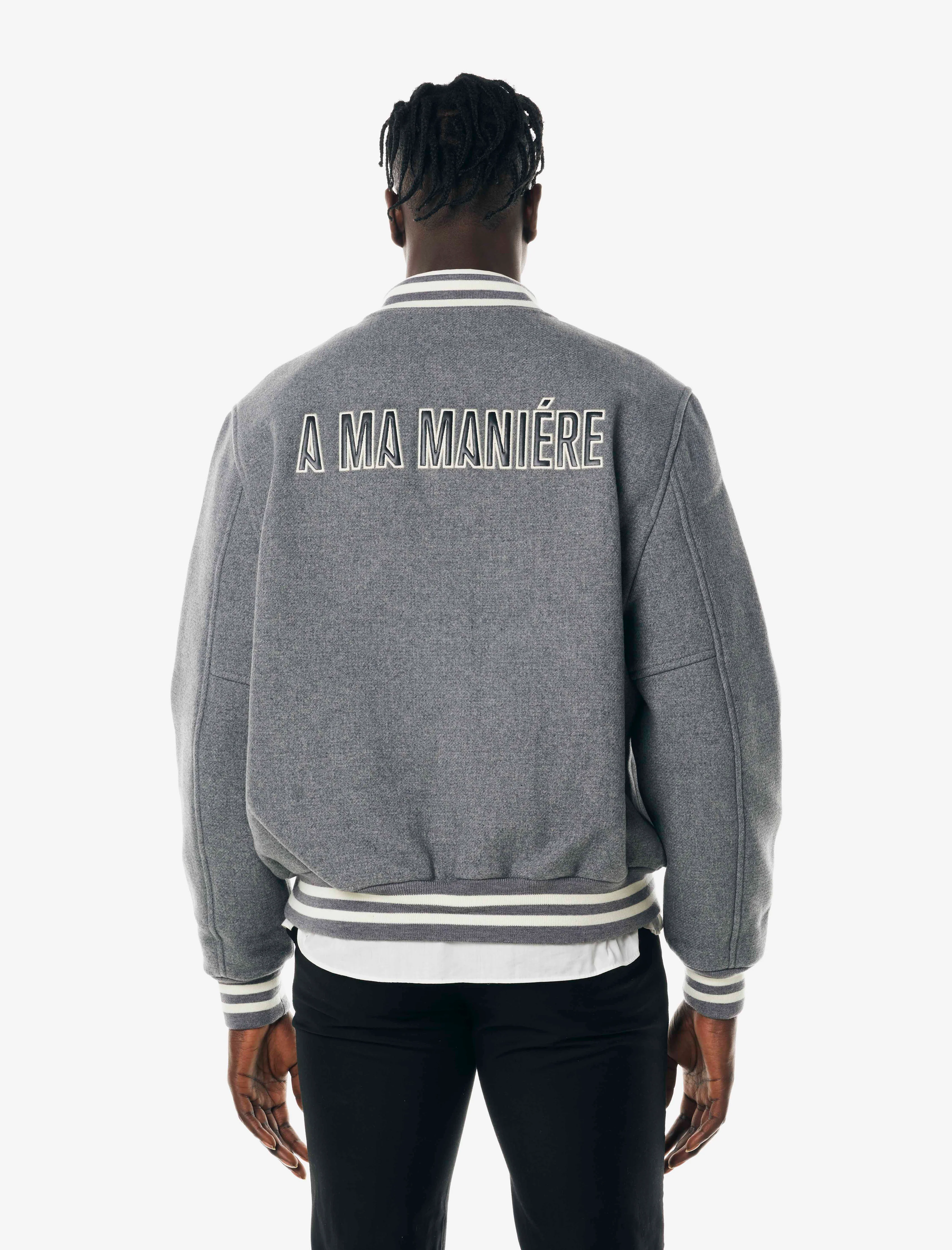 A MA MANIÉRE LEGACY GREY VARSITY JACKET - Image 5